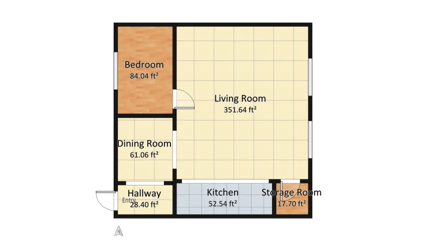 Mondrian Painting House Design floor plan 55.32