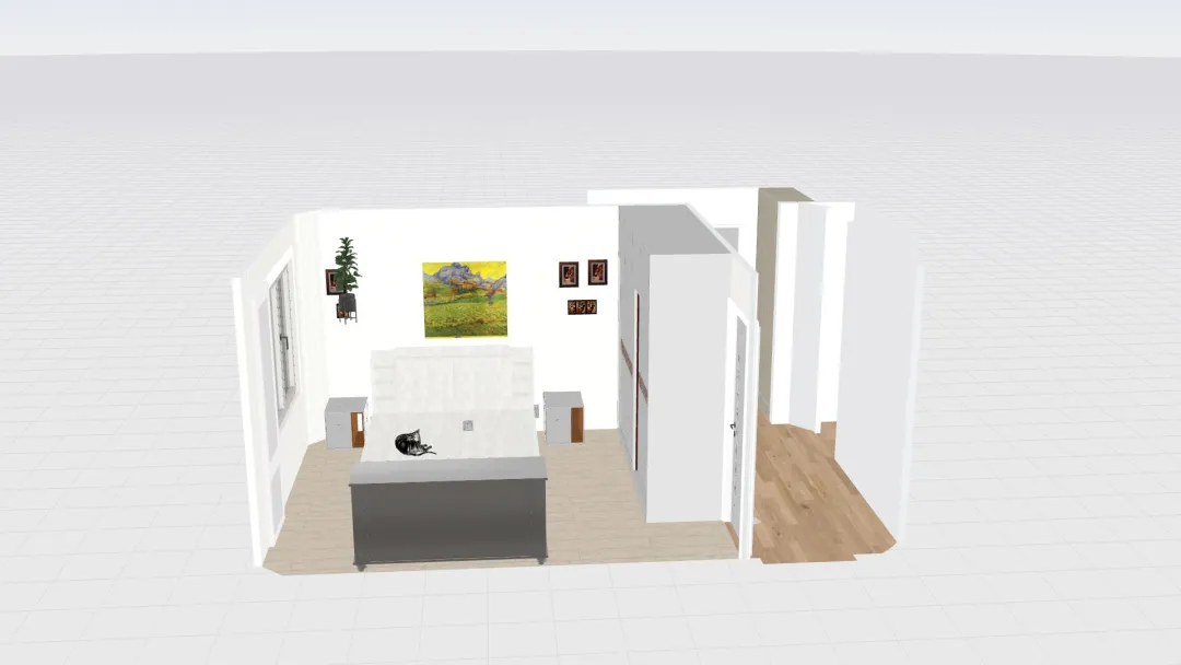 Copy of Спальня c цветами 3d design renderings