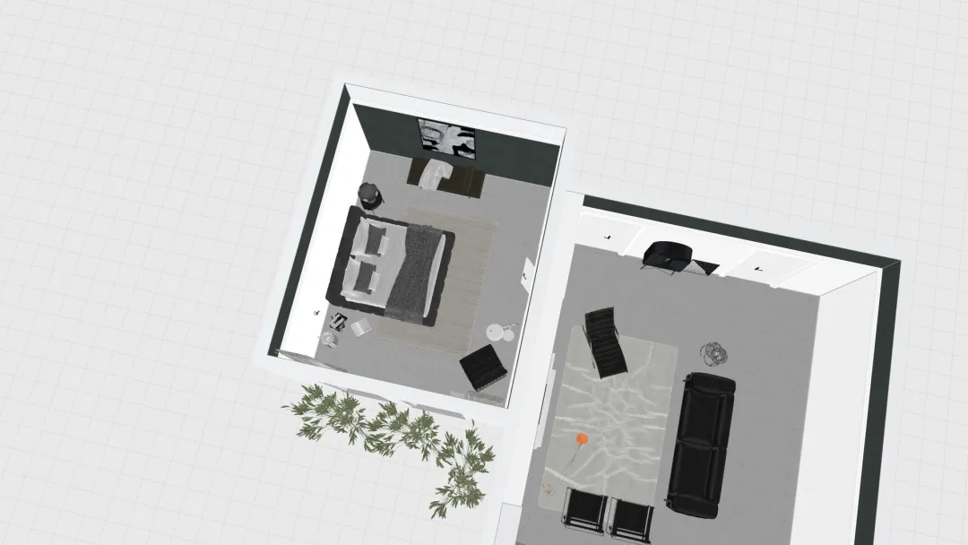 sala recamara 3d design renderings