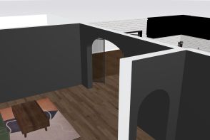 Kitchen/Living Space Design Design Rendering