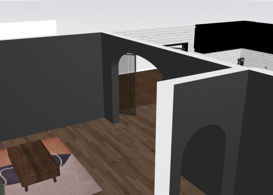 Kitchen/Living Space Design Design Rendering