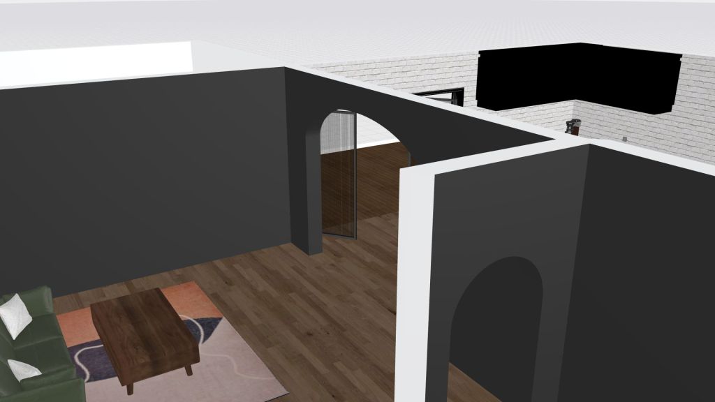 Kitchen/Living Space Design 3d design renderings