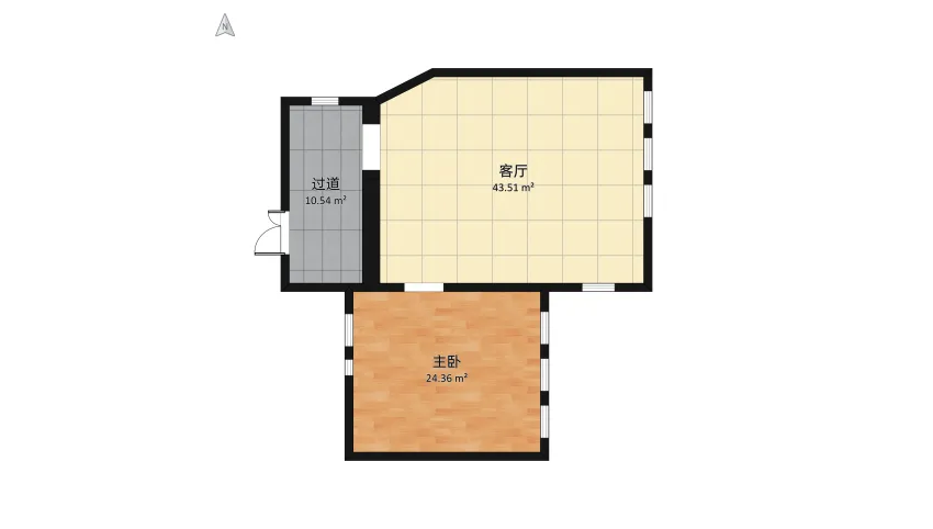 Art Deco Style Flat floor plan 582.67