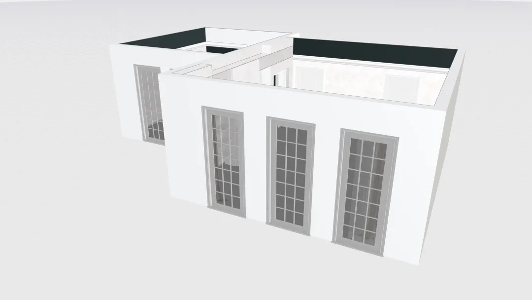 Room 1- Living room & Bedroom 3d design renderings