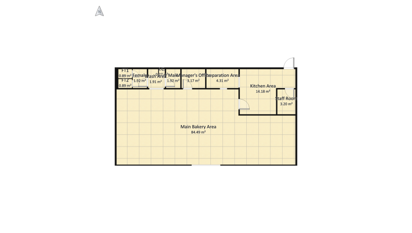 Hello Kitty Baker's House - Commercial Design floor plan 216.4
