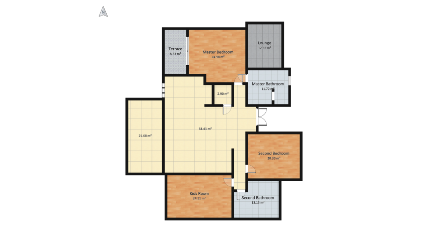 Modern apartment floor plan 204