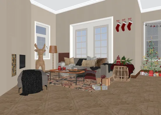8 Cute Christmas Tree Room Design 设计渲染图