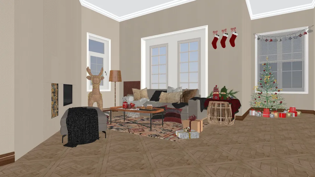 8 Cute Christmas Tree Room Design 3d design renderings