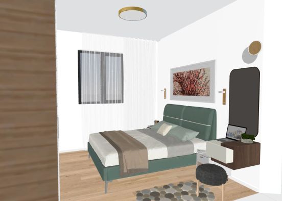 bedroom 3*3 Design Rendering