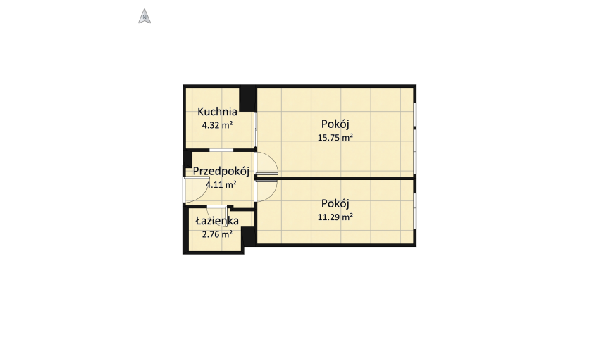 Mieszkanie Poznań floor plan 41.52