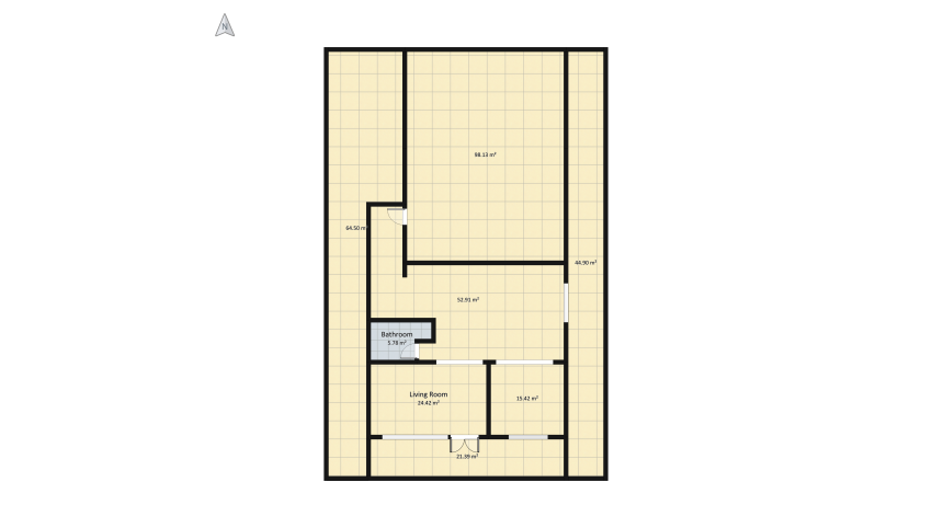 Two story house, high ceiling living room floor plan 819.94