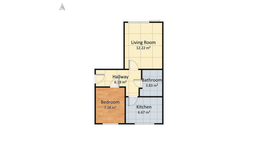 Boho bedroom floor plan 7.61