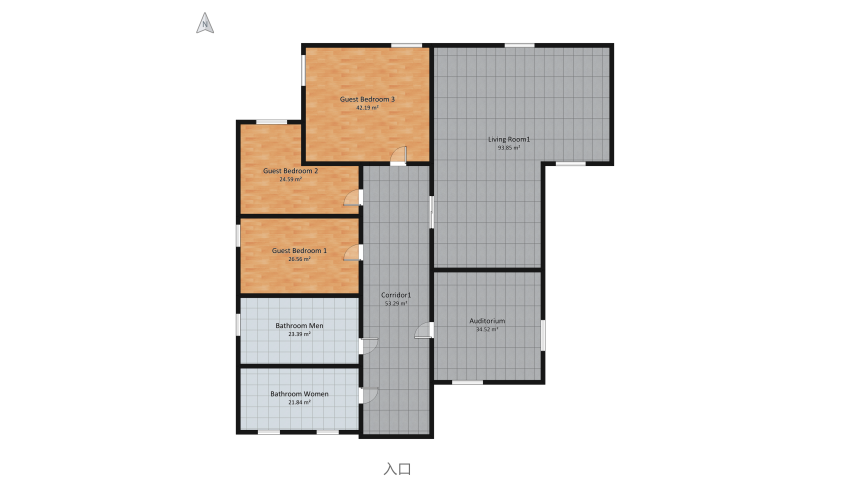 Musicians Apartment in The City :) floor plan 682.28
