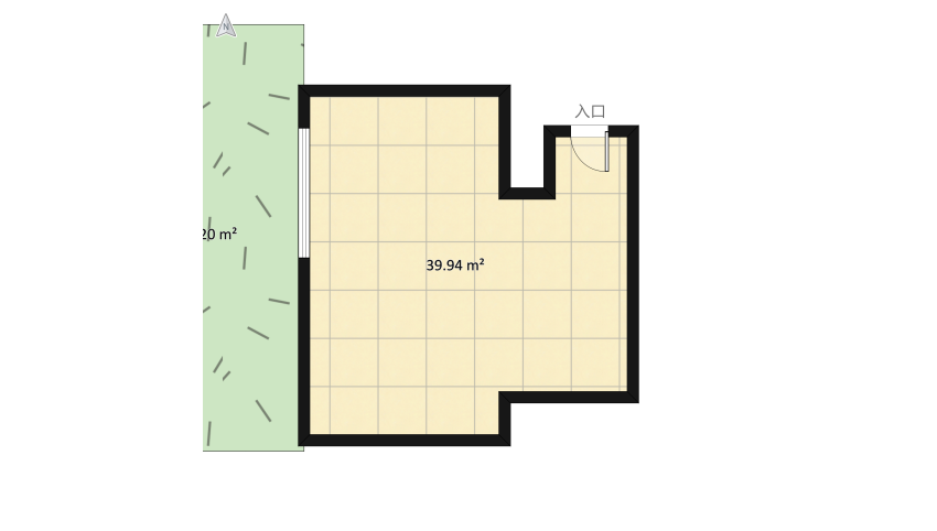 Campus room for two students floor plan 78.77
