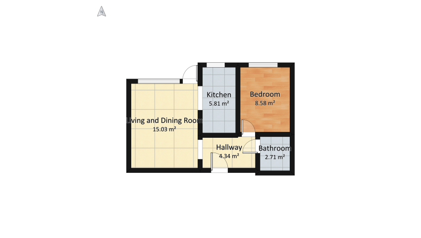 Mieszkanie floor plan 43.12