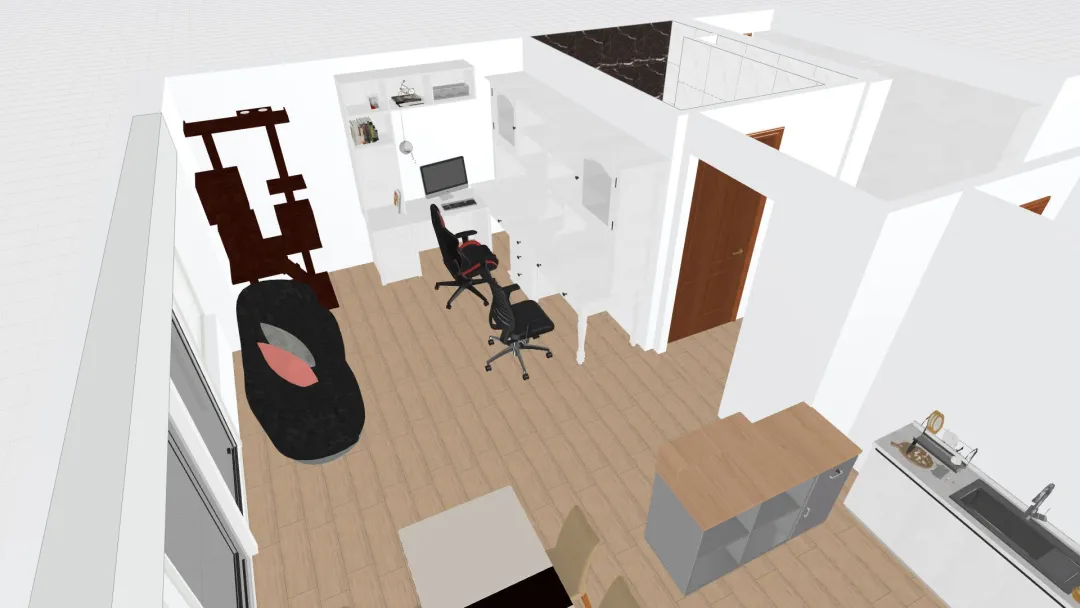 corner desk option 2 3d design renderings