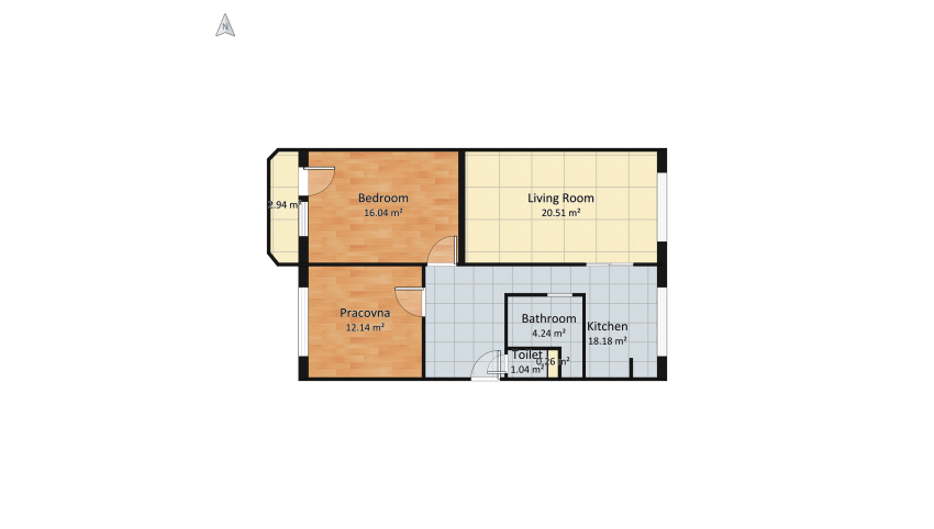 Copy of mV2 - Adela loznice floor plan 82.66