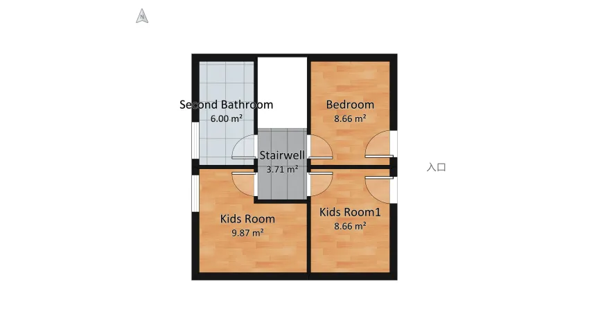 #Semi-detachedHouse - Szarbsko 1A floor plan 91.31