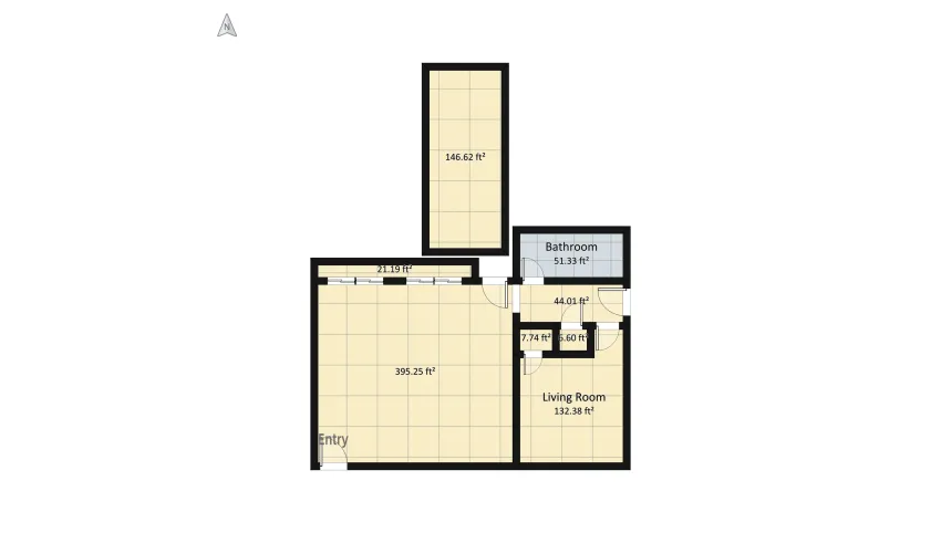 Ohana bigger bedroom no stair w/2nd loft bdrm over kitchen floor plan 86.8