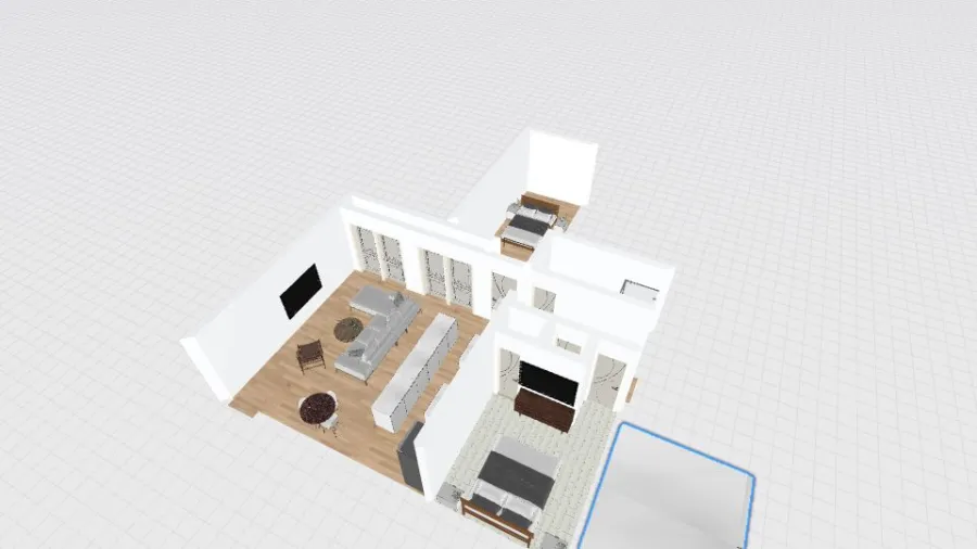 Ohana bigger bedroom no stair w/2nd loft bdrm over kitchen 3d design renderings