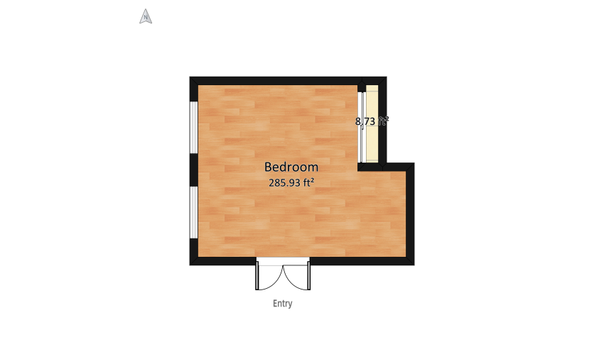Проект спальни ＂Menthe＂ floor plan 30.77