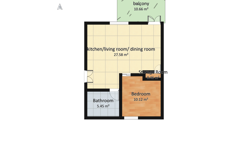 condominium #1 floor plan 60.34
