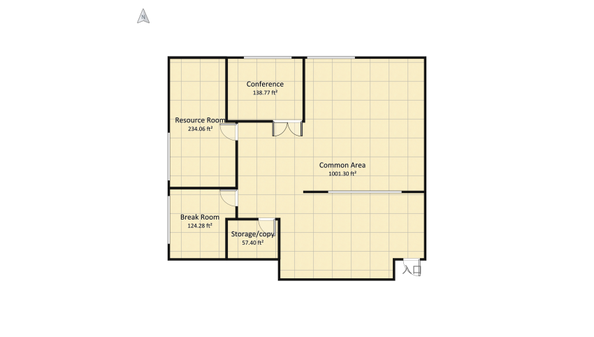 Commercial Office Space floor plan 151.5
