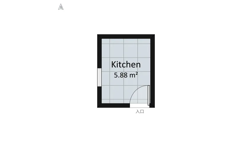 Eslams' Kitchen floor plan 6.8