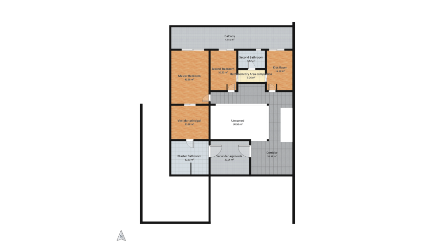 Casa en Bloque floor plan 807.64