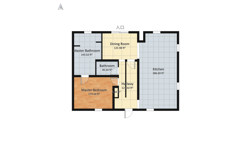 Remove Wall b/w kitchen and living floor plan 104.24