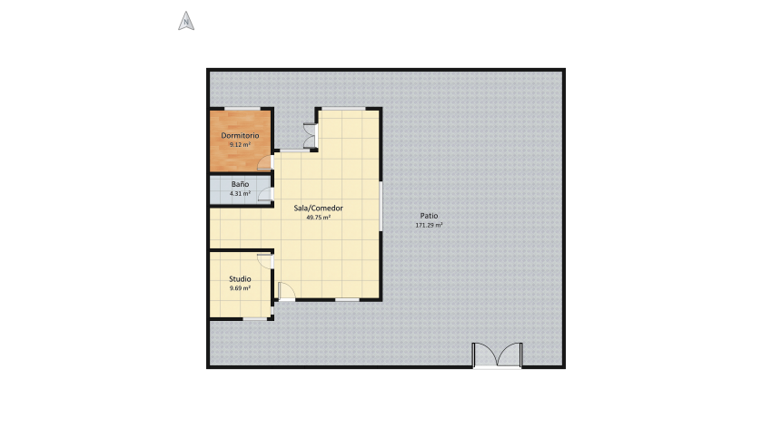 1 Nivel Diseño de Casa en Urb. el Huerto, La Melchora. floor plan 257.35