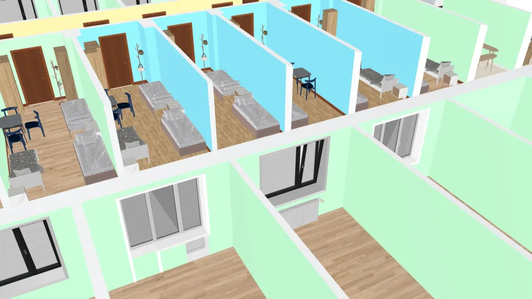 Ivano-F dormitory 3d design renderings