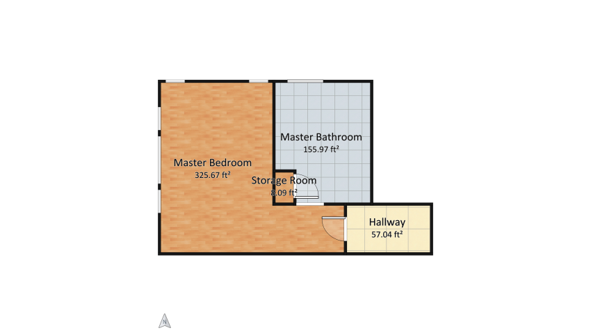 Cozy & Moody Bedroom floor plan 50.8