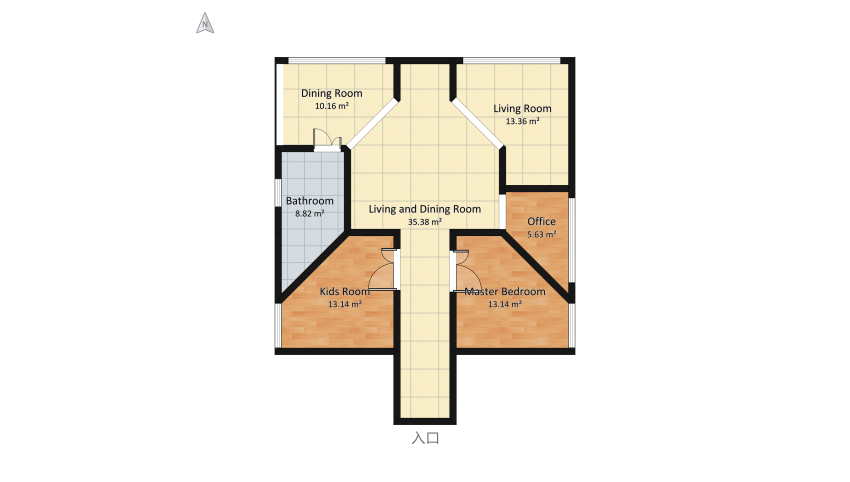 #ChristmasRoomContest - Modern house in Winter floor plan 113.88