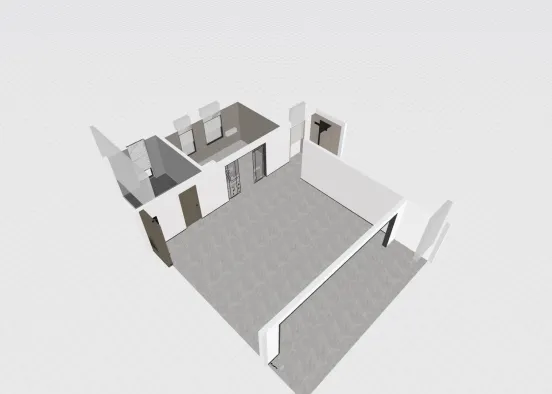 # empty-Modern Monochrome Apartment Визуализация дизайна