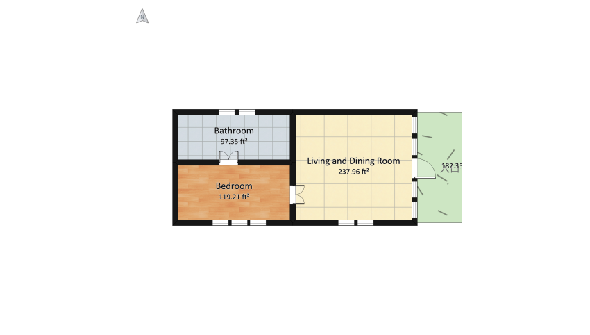Small house floor plan 64.9