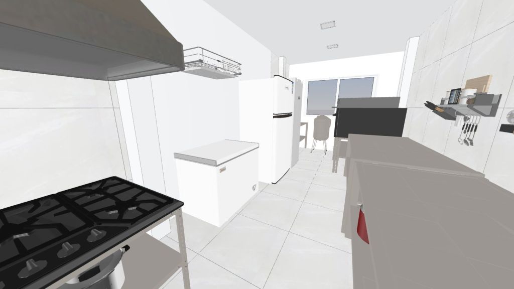 COzinha industrial 3d design renderings