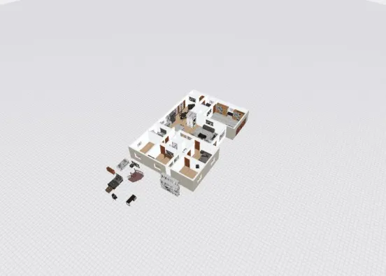 Copy of 3 Bedroom Finished Attic 2 Design Rendering