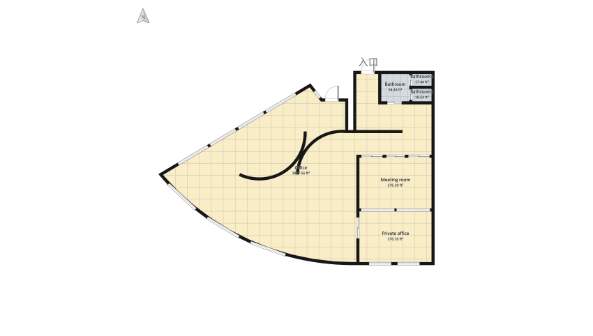 Oficinas de diseño grafico floor plan 232.56