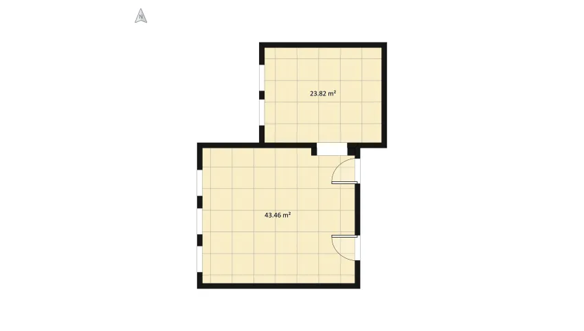 Room 1- Classic Black and White floor plan 393.93