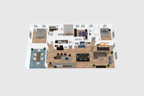 No Wall, Kitchen and LivRm Reversed Laund by Master_copy Design Rendering