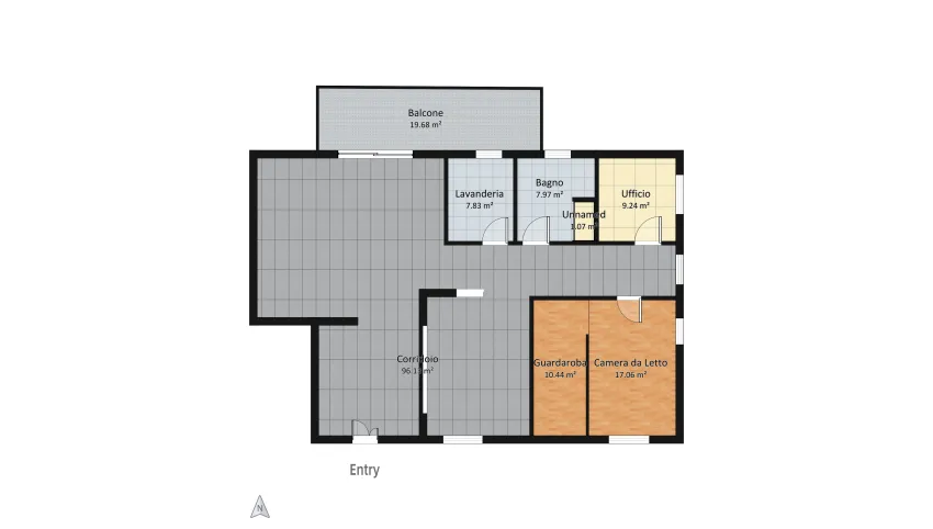 Appartamento floor plan 169.44