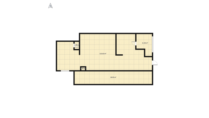 Bachelors Apartment floor plan 184.57