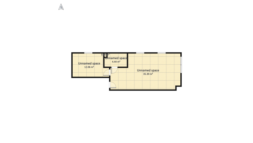 Minimalist apartment floor plan 56.05