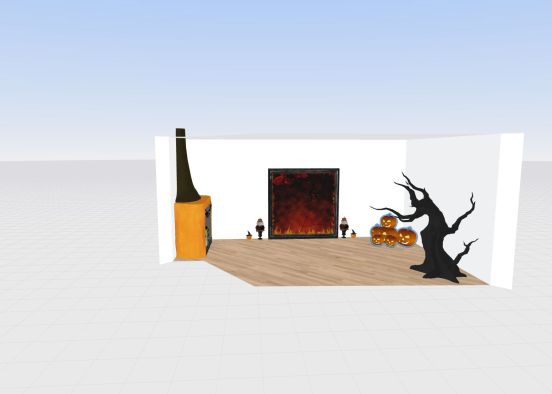 Halloween mini room Design Rendering