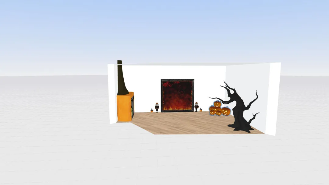 Halloween mini room 3d design renderings