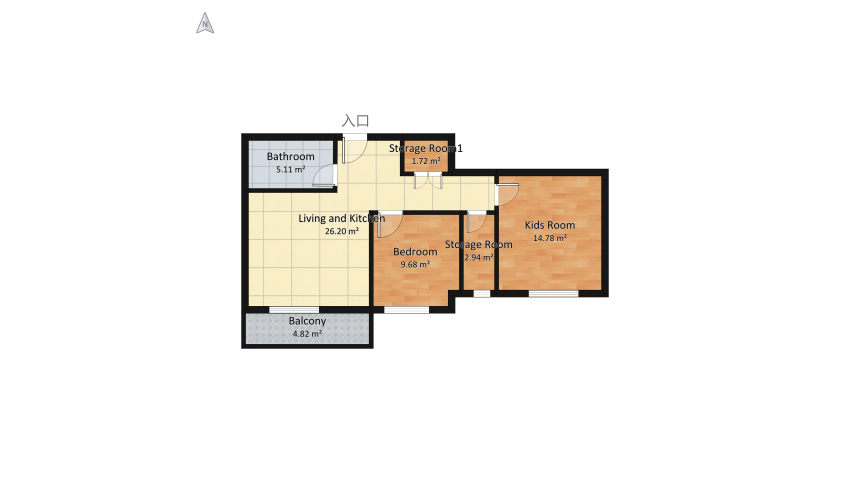 Apartament Chinteni floor plan 65.96