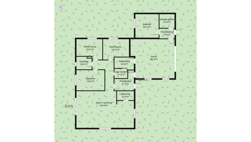 Copy of Modern Łagiewniki - Elewacja floor plan 2271.96