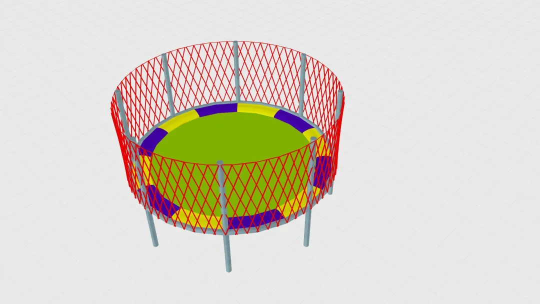 cama elástica 3d design renderings