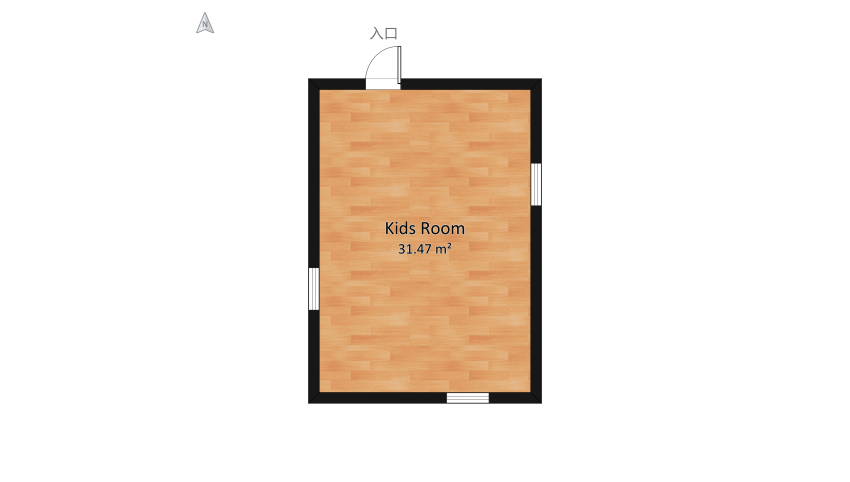 4 Kids in 1 Room floor plan 34.27